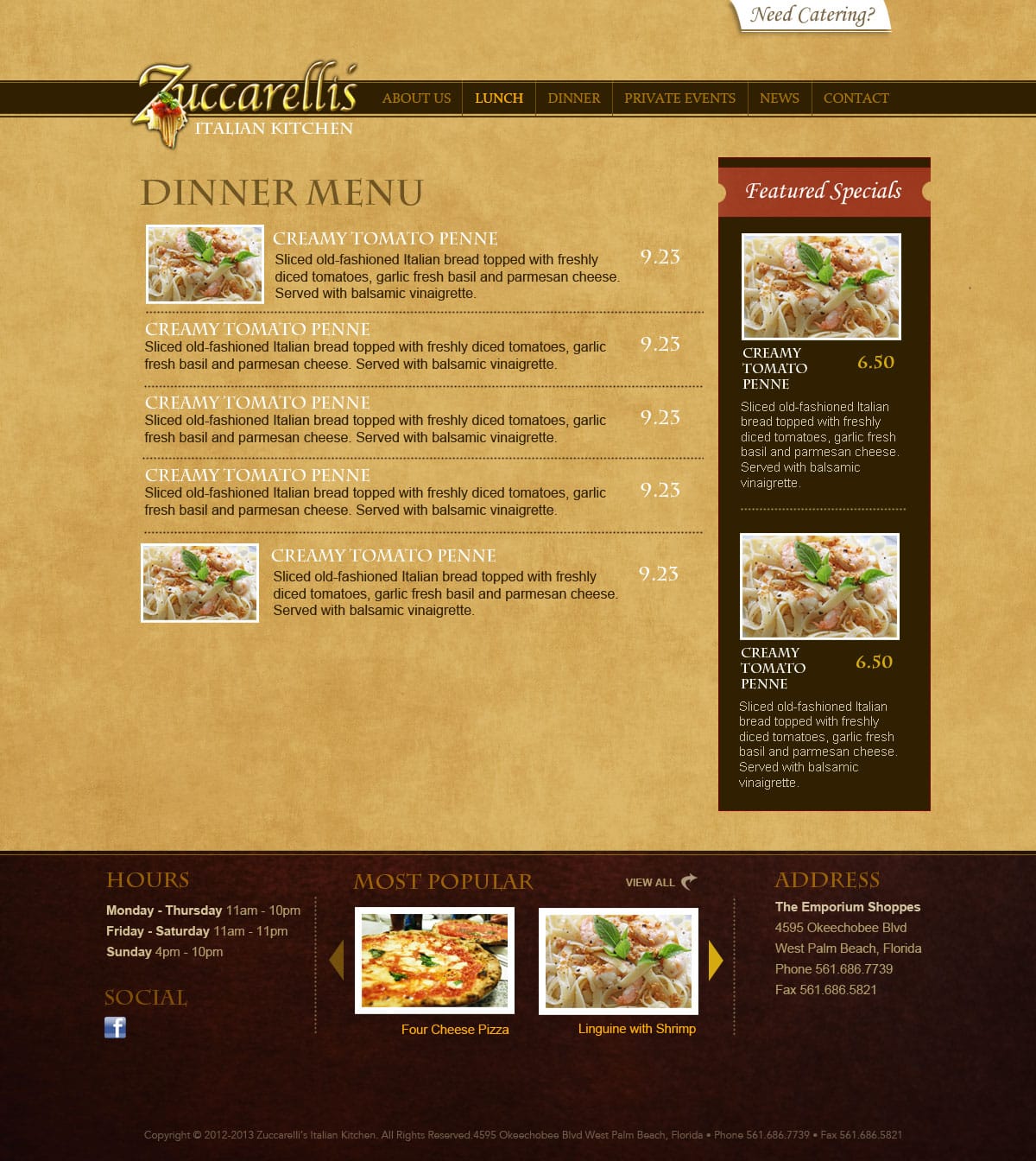 Zuccarelli’s Italian Restaurant and Bar Brutal Pixel